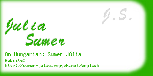 julia sumer business card